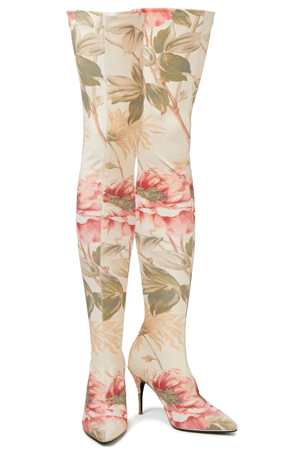 ZIMMERMANN Floral-print stretch-jersey thigh boots