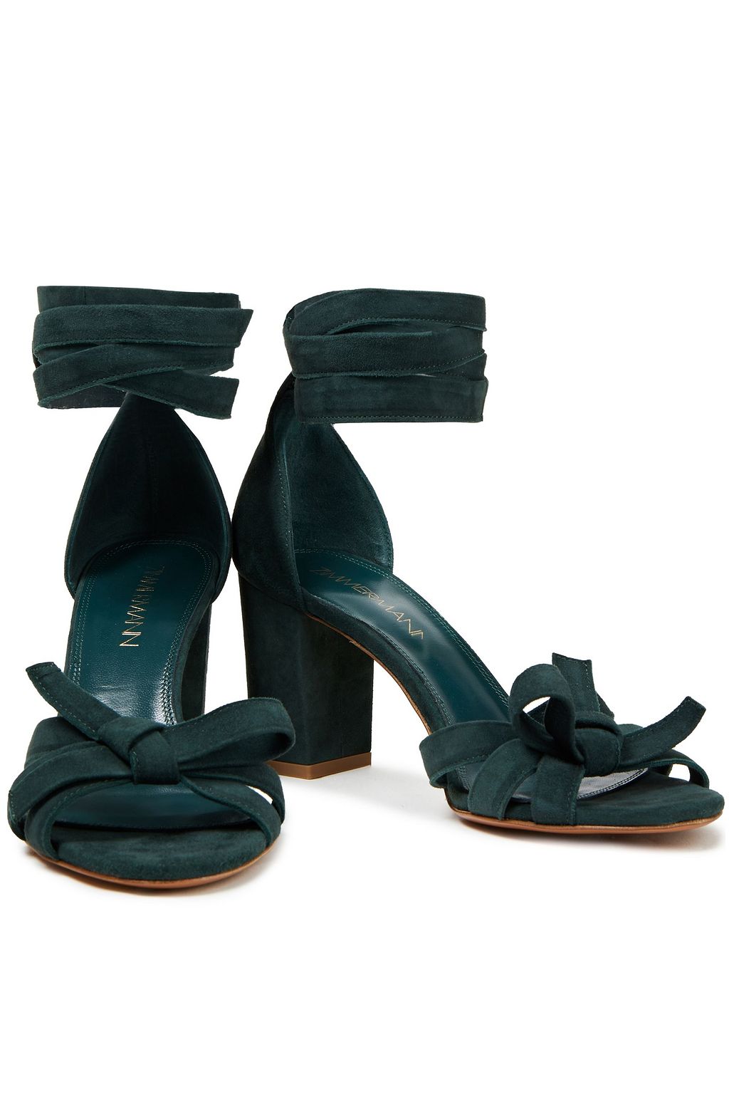 ZIMMERMANN Bow-detailed suede sandals