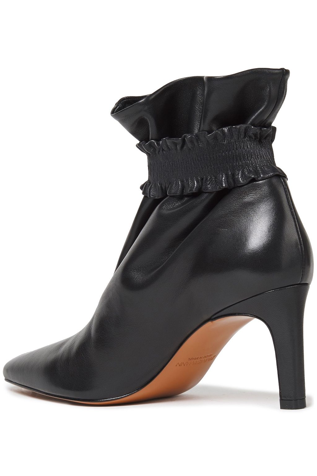 ZIMMERMANN Shirred leather ankle boots