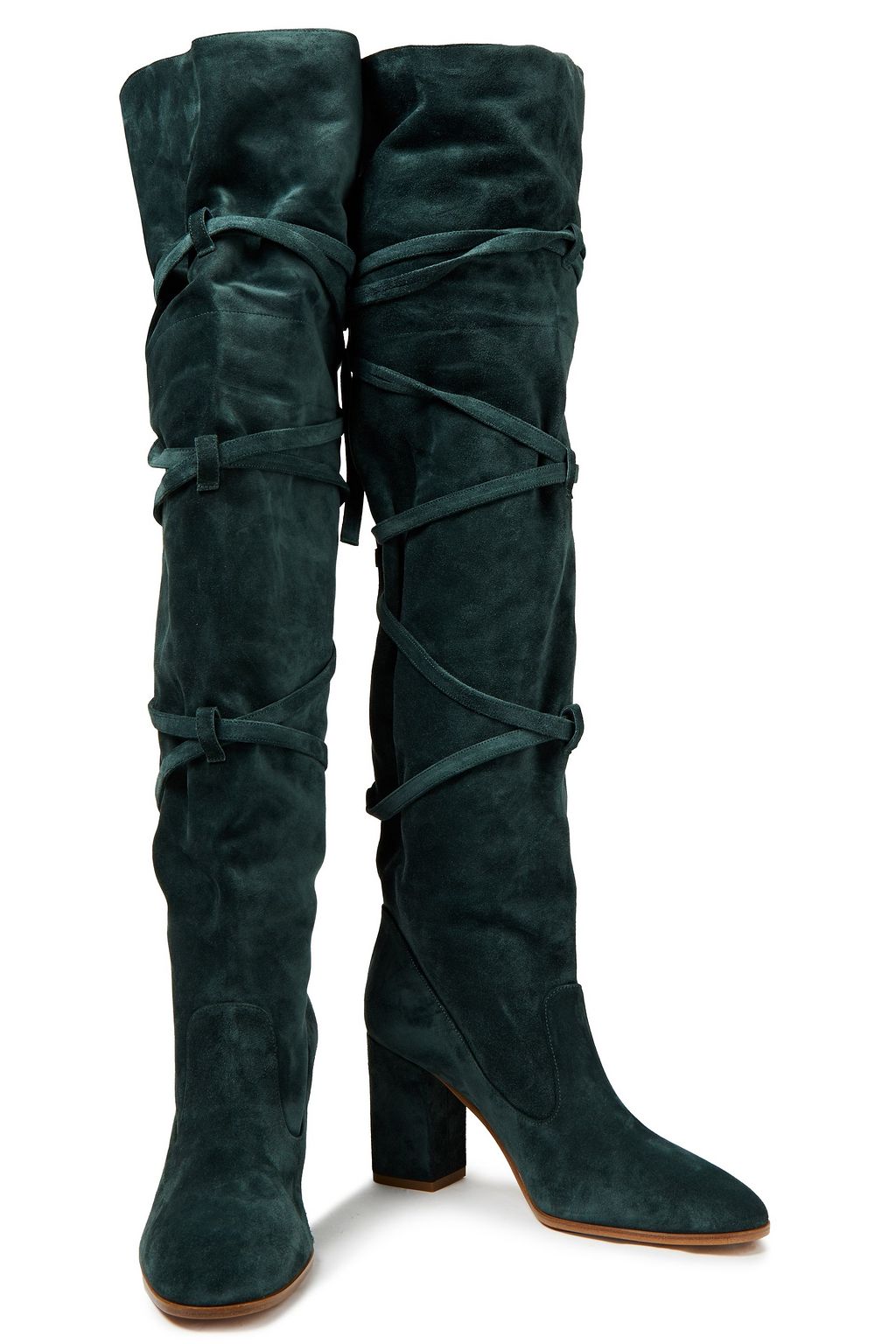 ZIMMERMANN Lace-up suede over-the-knee boots