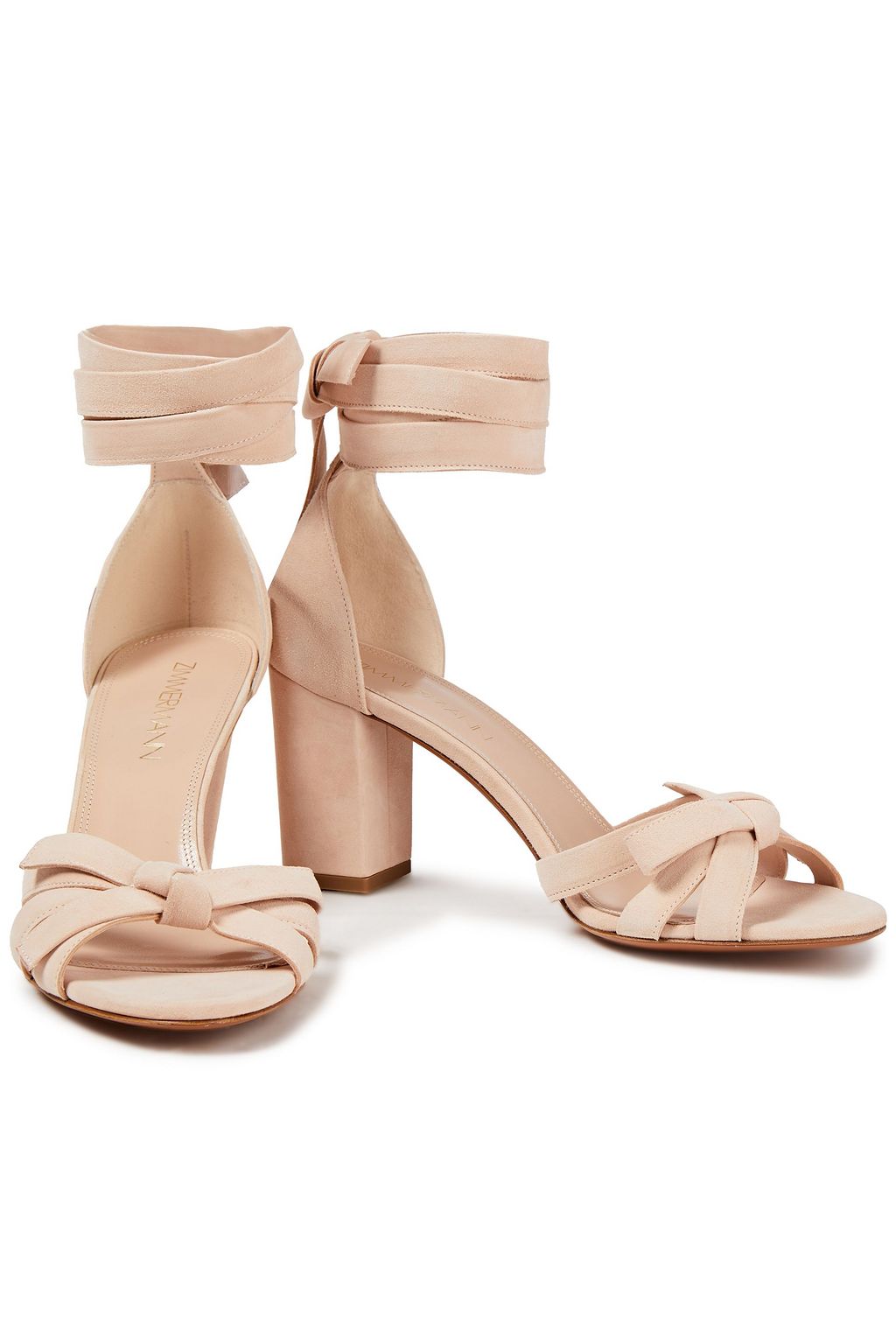 ZIMMERMANN Bow-detailed suede sandals