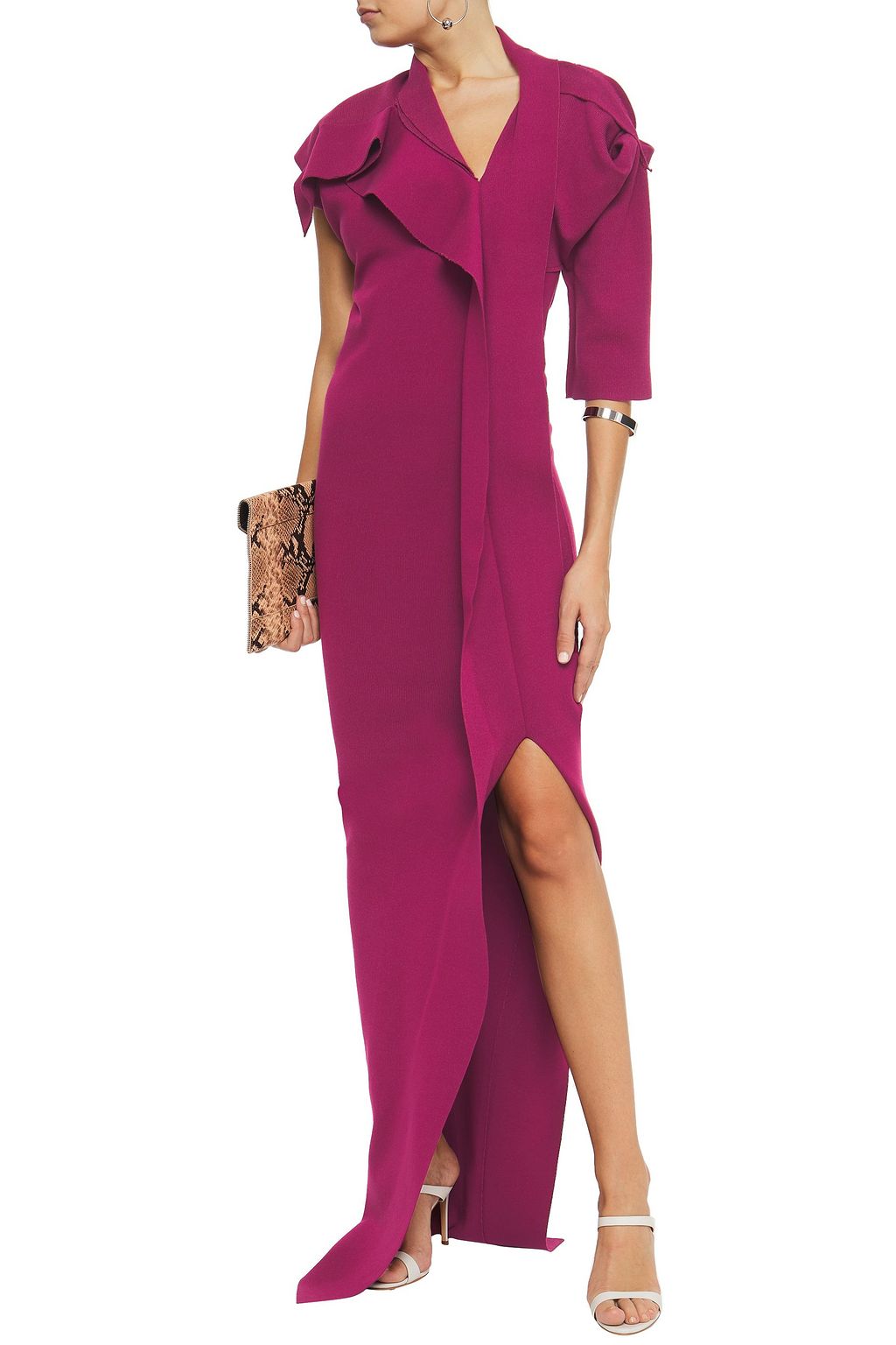 RICK OWENS Patti cutout draped knitted maxi dress