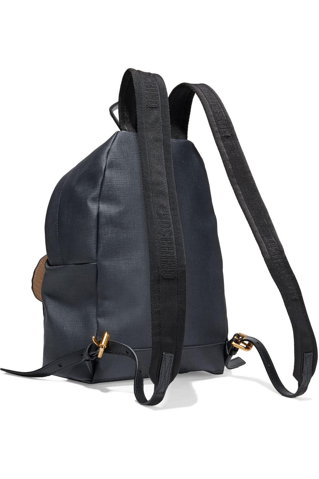 MOSCHINO Printed coated textured-leather backpack