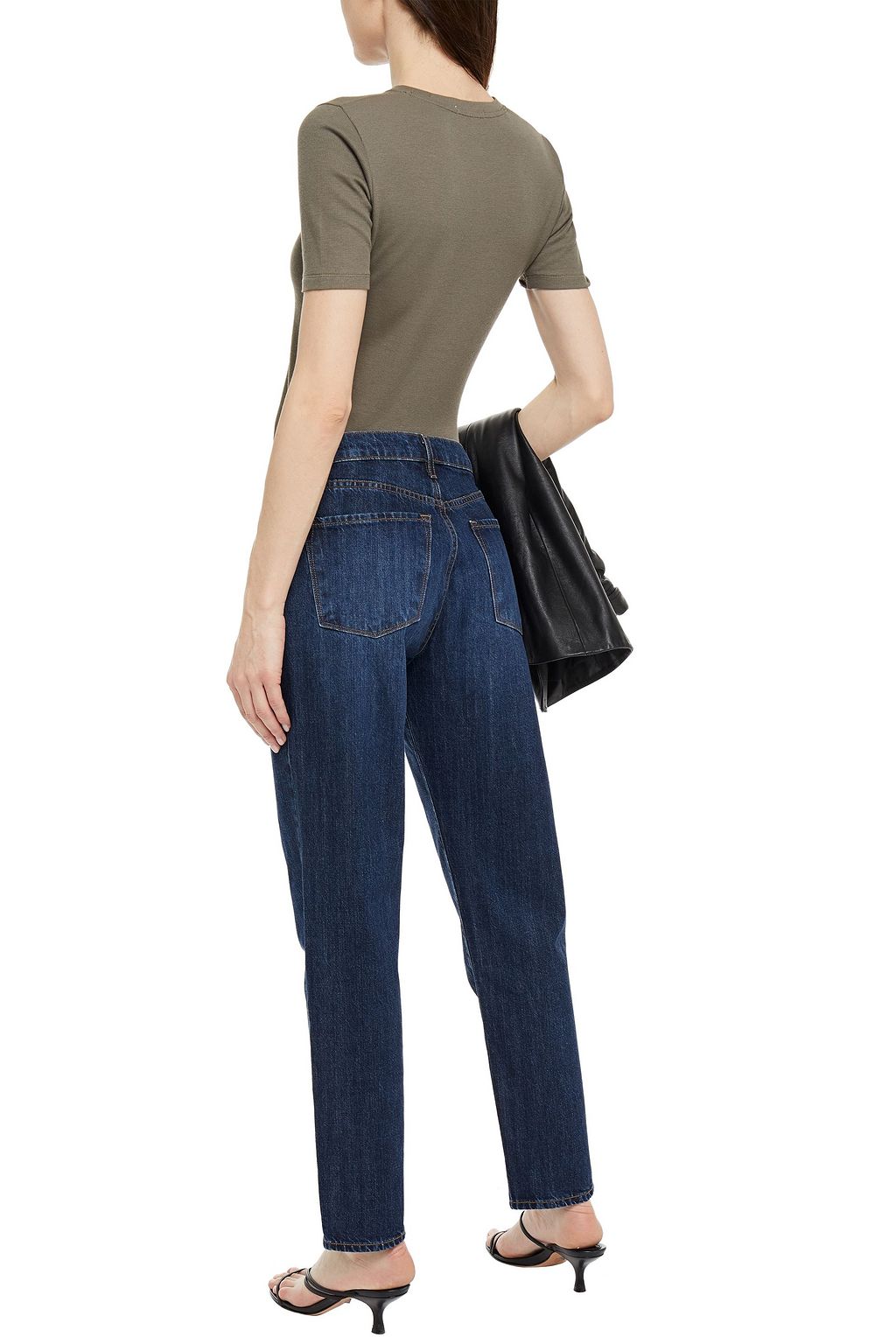 J BRAND Cropped distressed boyfriend jeans