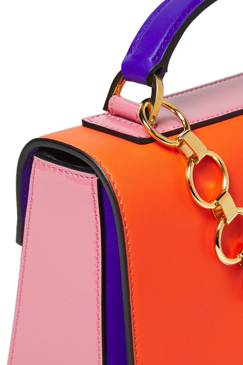 PUCCI Chance chain-embellished color-block leather shoulder bag