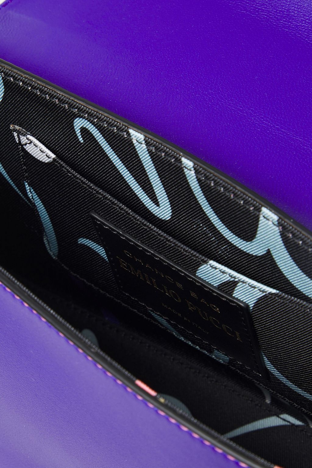 PUCCI Chance chain-embellished color-block leather shoulder bag