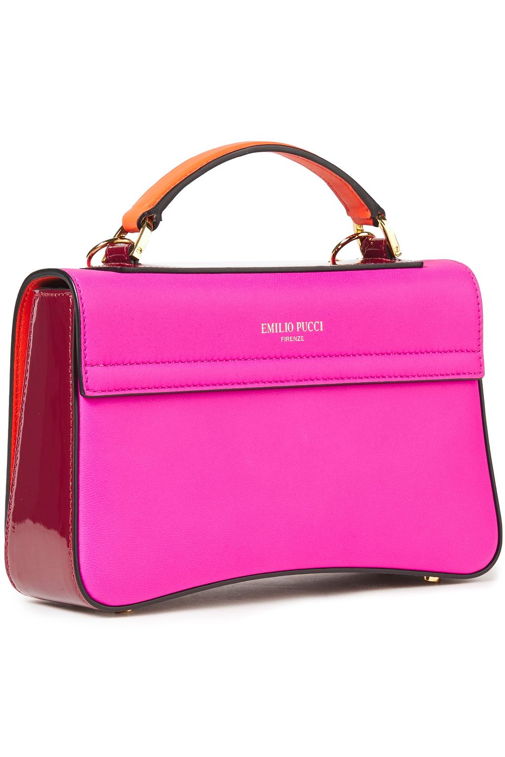 PUCCI Chance chain-embellished color-block leather shoulder bag
