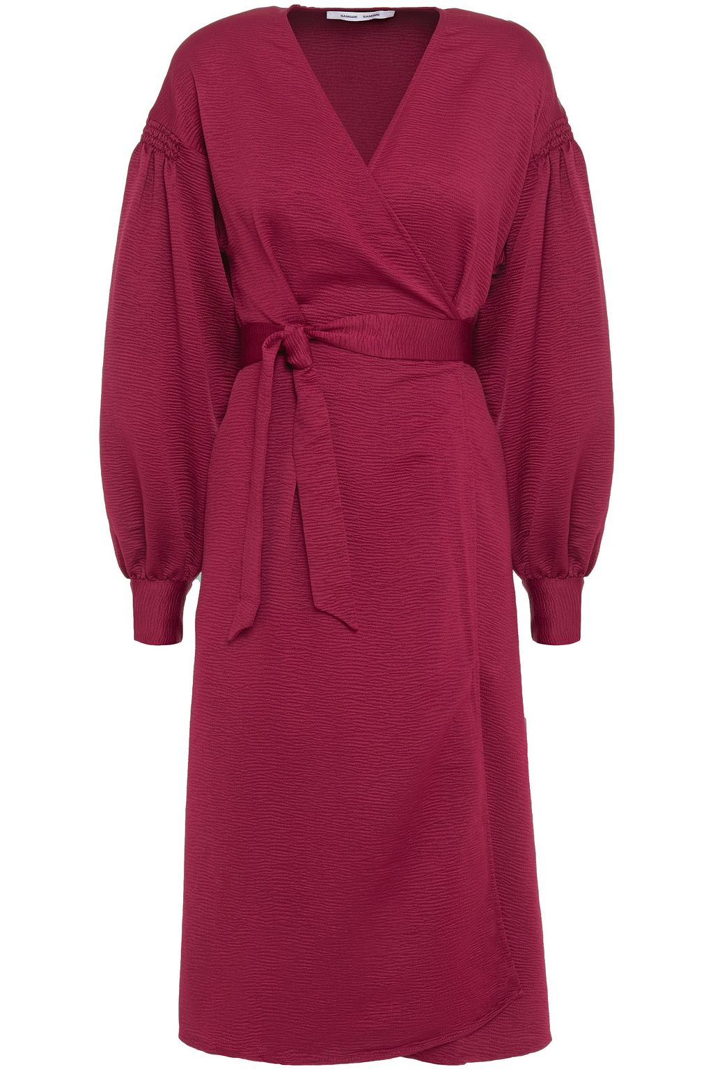 plum wrap dress