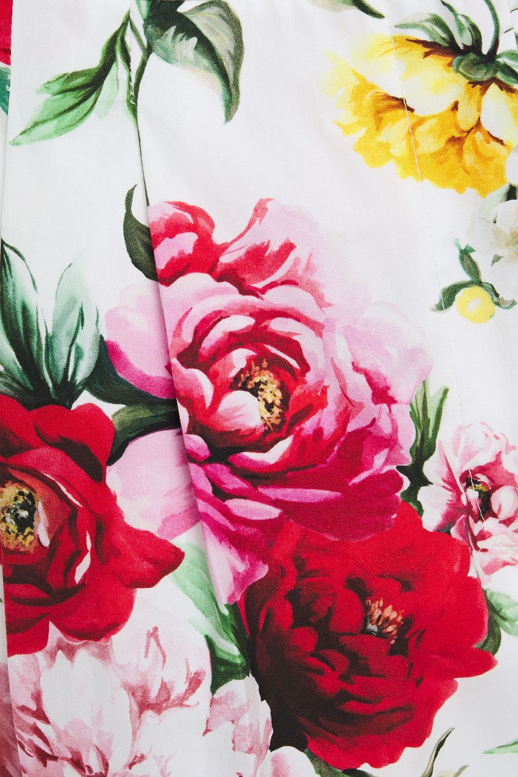 DOLCE&GABBANA Floral-print cotton-poplin straight-leg pants