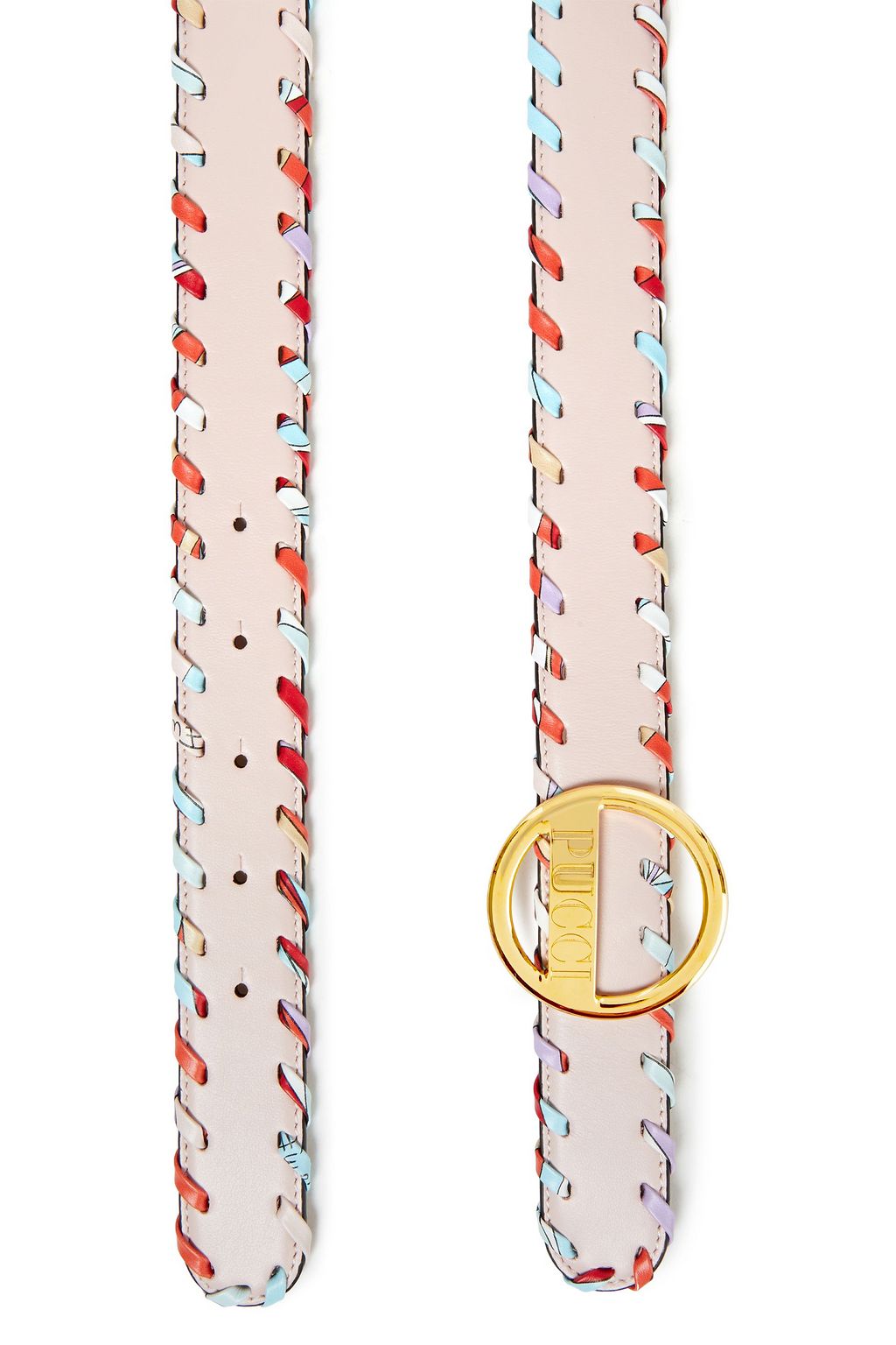 PUCCI Whipstitched leather belt