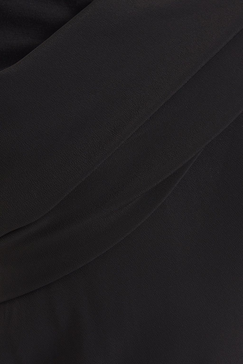 RICK OWENS Draped cotton-jersey and crepe de chine midi dress
