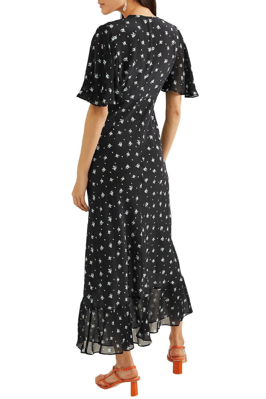 RIXO Zhandra floral-print silk crepe de chine midi dress