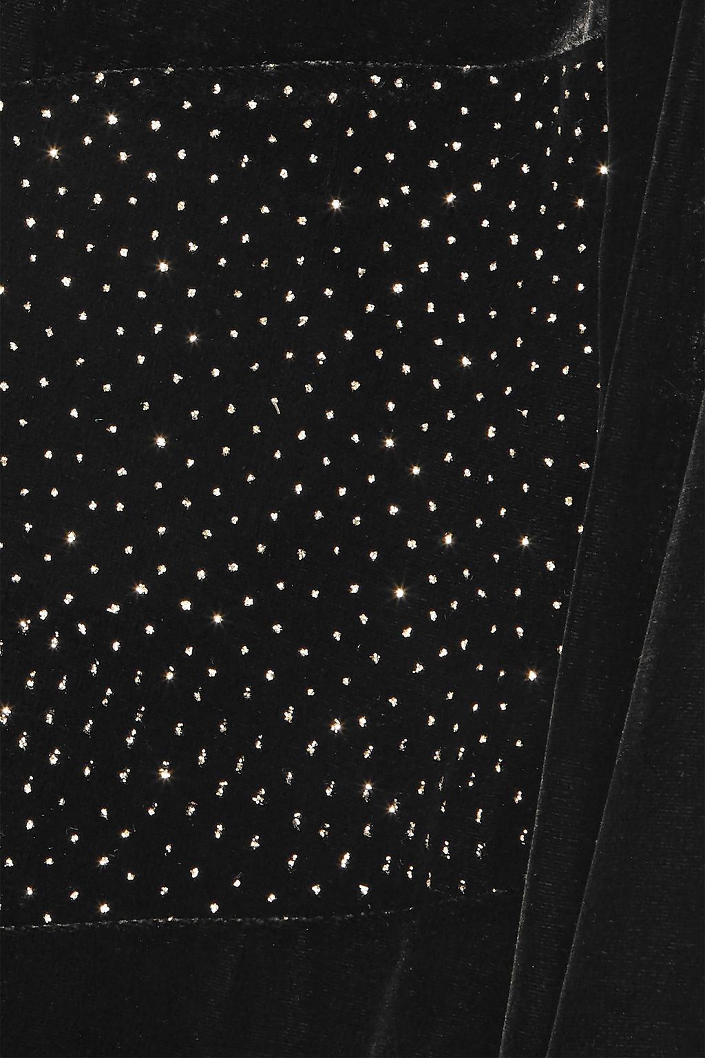 RAQUEL DINIZ Chloe crystal-embellished velvet mini dress
