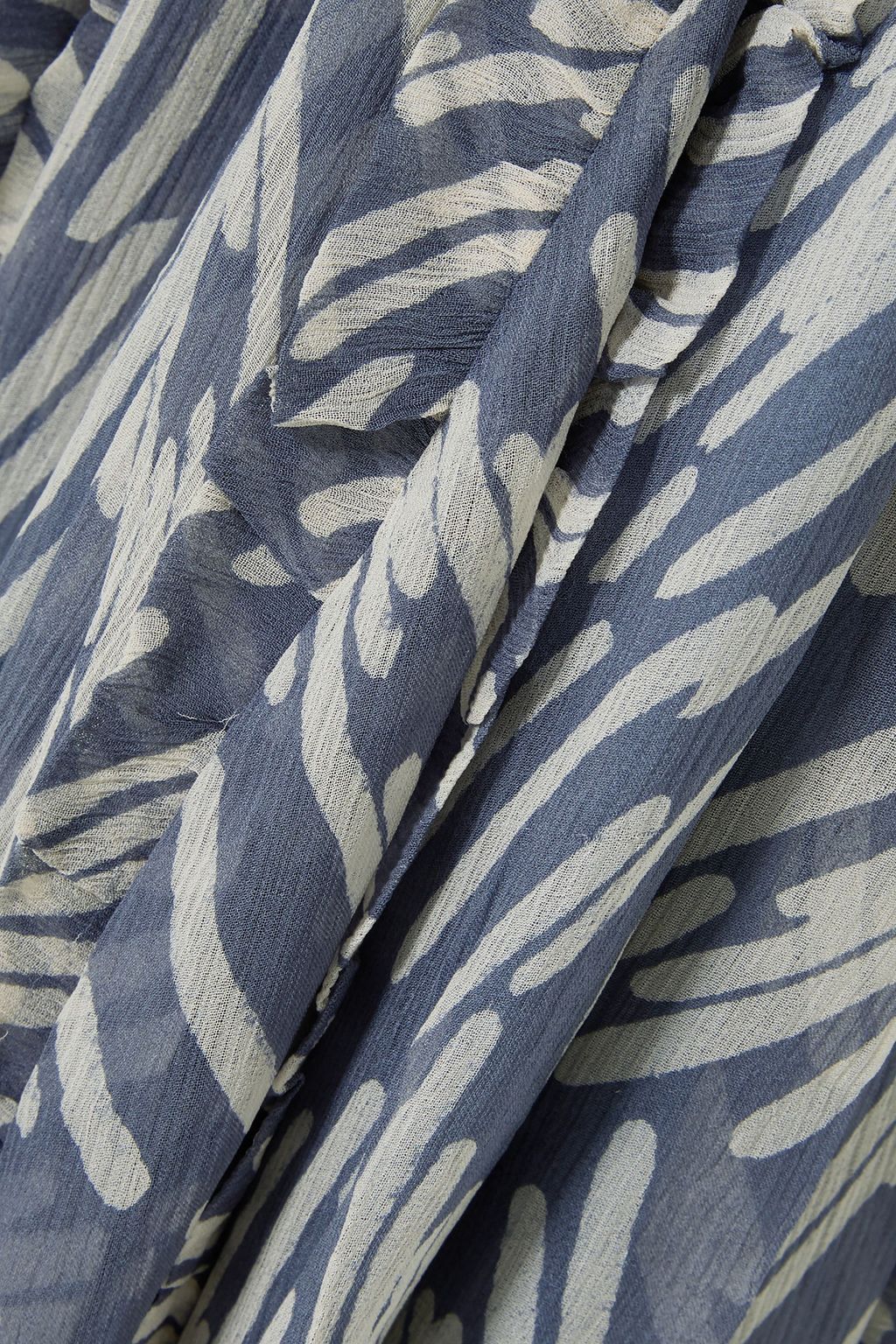 LEE MATHEWS Zola ruffled printed silk-crepon midi dress