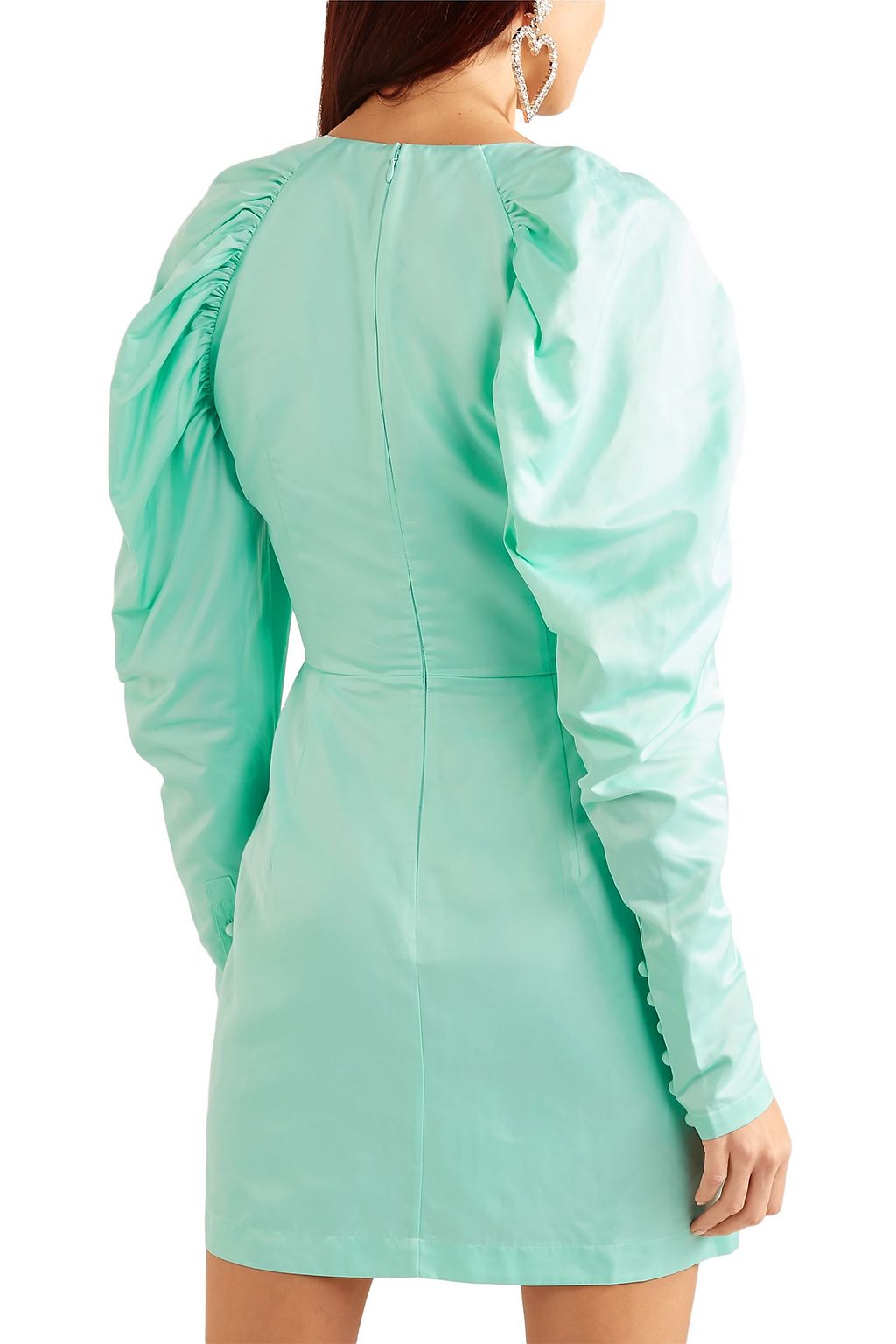 ROTATE BIRGER CHRISTENSEN Gathered matte-satin mini dress