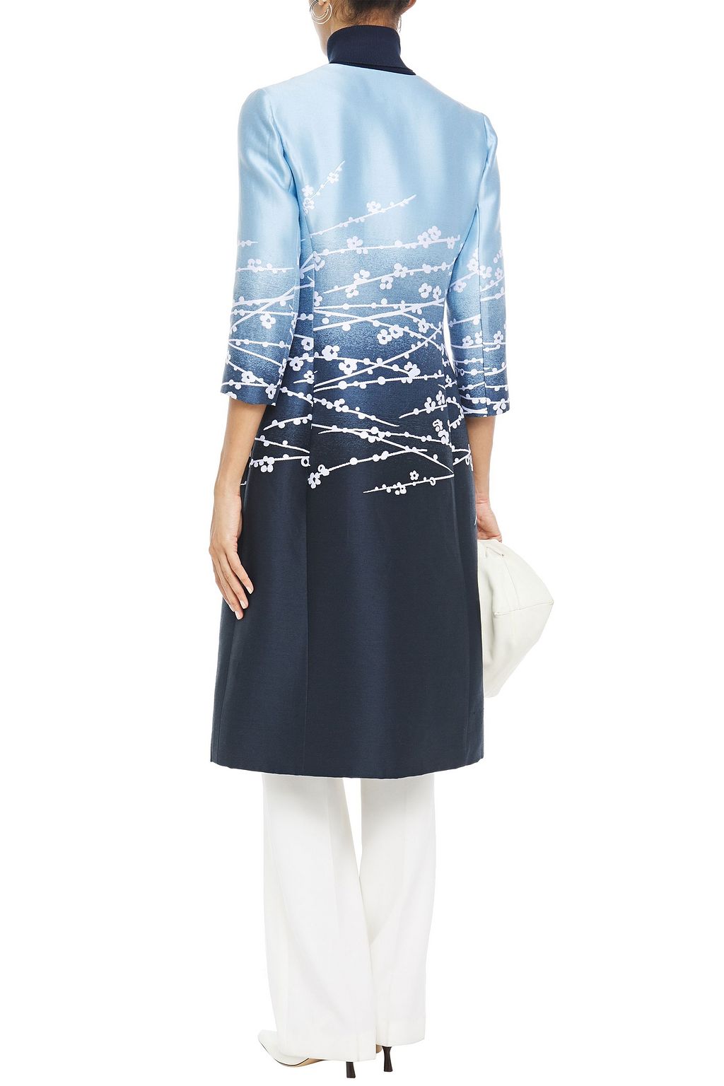 OSCAR DE LA RENTA Dégradé cotton-blend jacquard coat