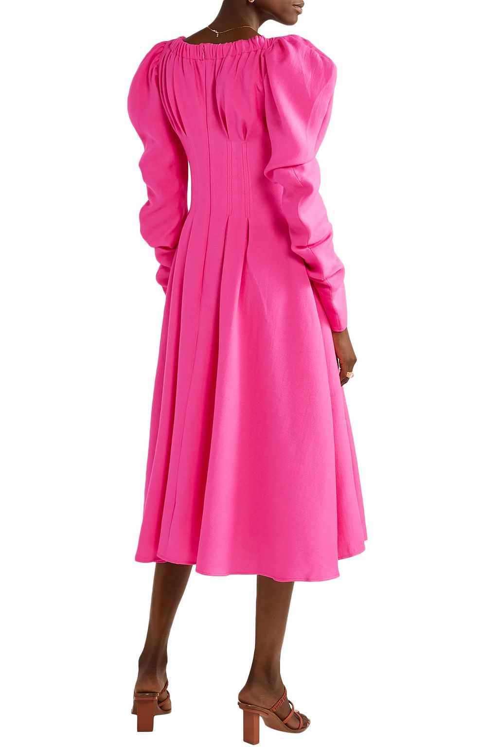 REJINA PYO Carla pleated crepe midi dress