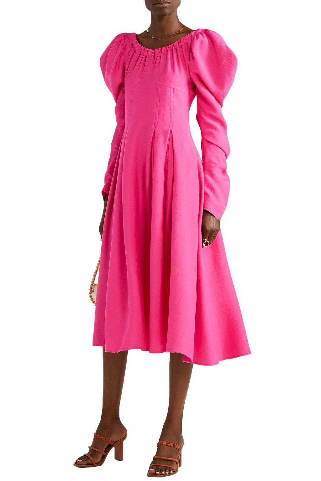 REJINA PYO Carla pleated crepe midi dress