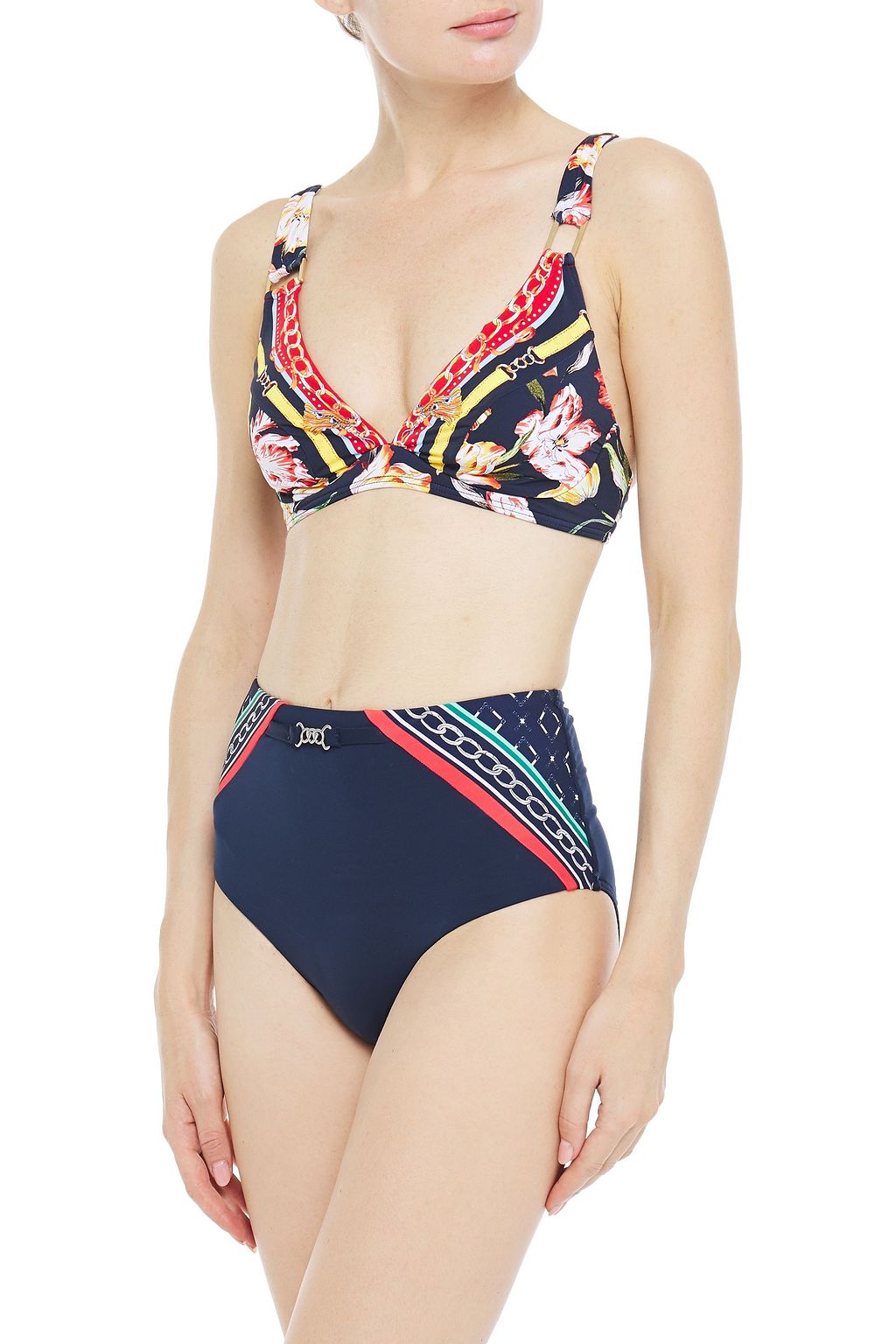 JETS AUSTRALIA BY JESSIKA ALLEN Galleria embellished printed bikini top