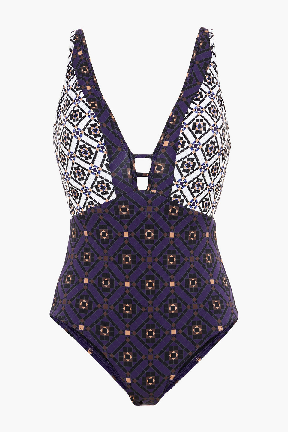 Jets Australia By Jessika Allen Woman Enchant Printed Swimsuit Indigo Size 12