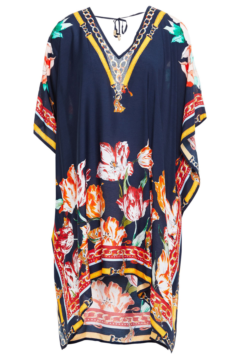 Jets Australia By Jessika Allen Woman Galleria Floral-print Voile Coverup Navy Size M/L