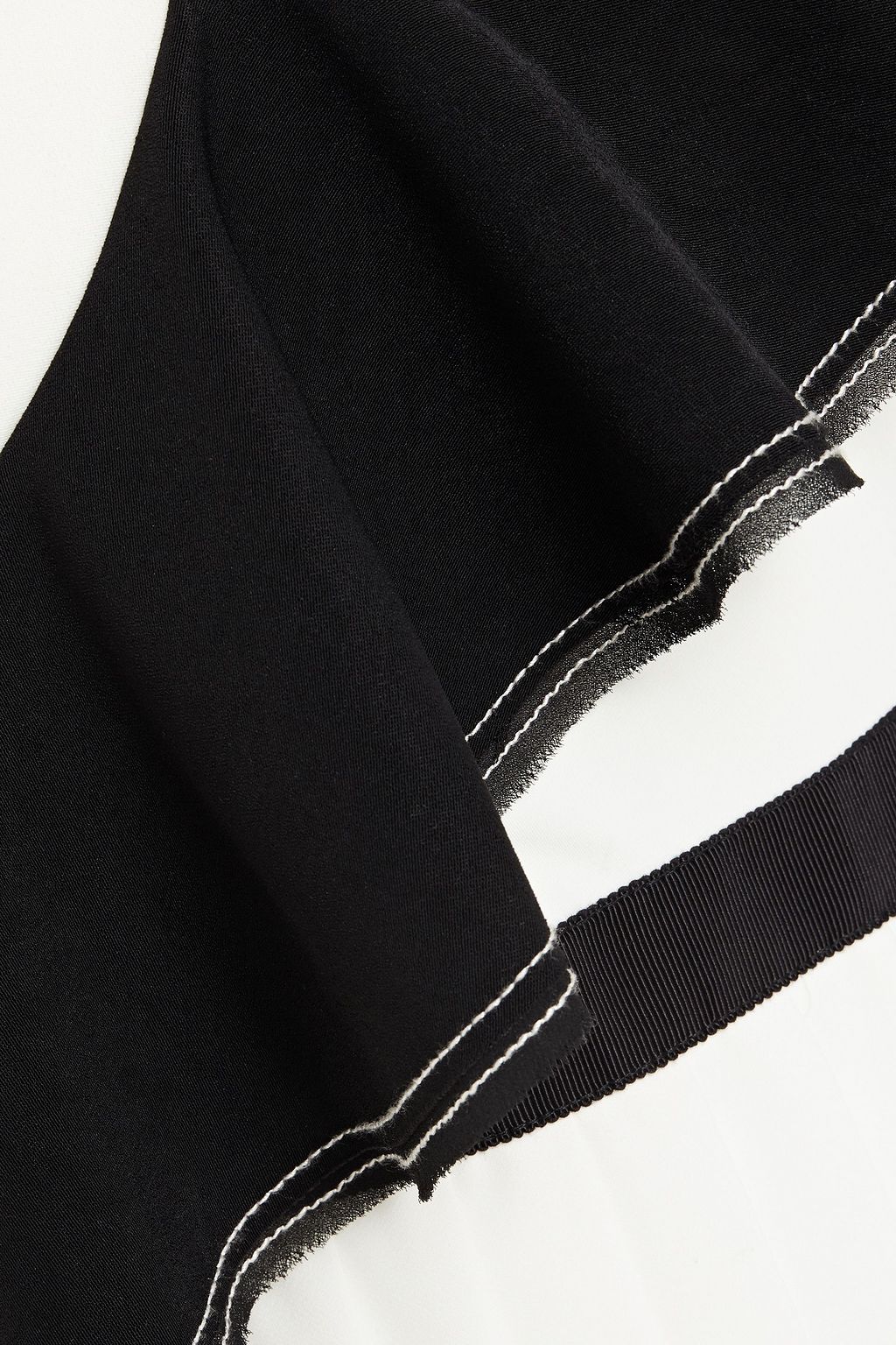 SELF-PORTRAIT Ruffled two-tone crepe maxi dress