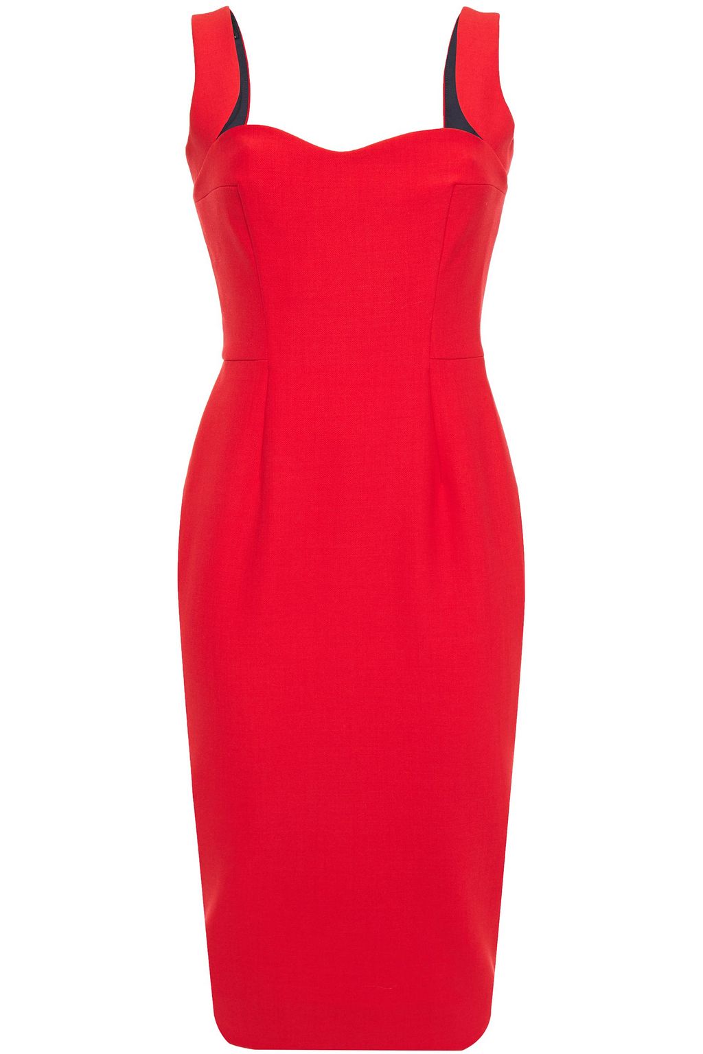 Red Knee Length Dress Victoria Beckham