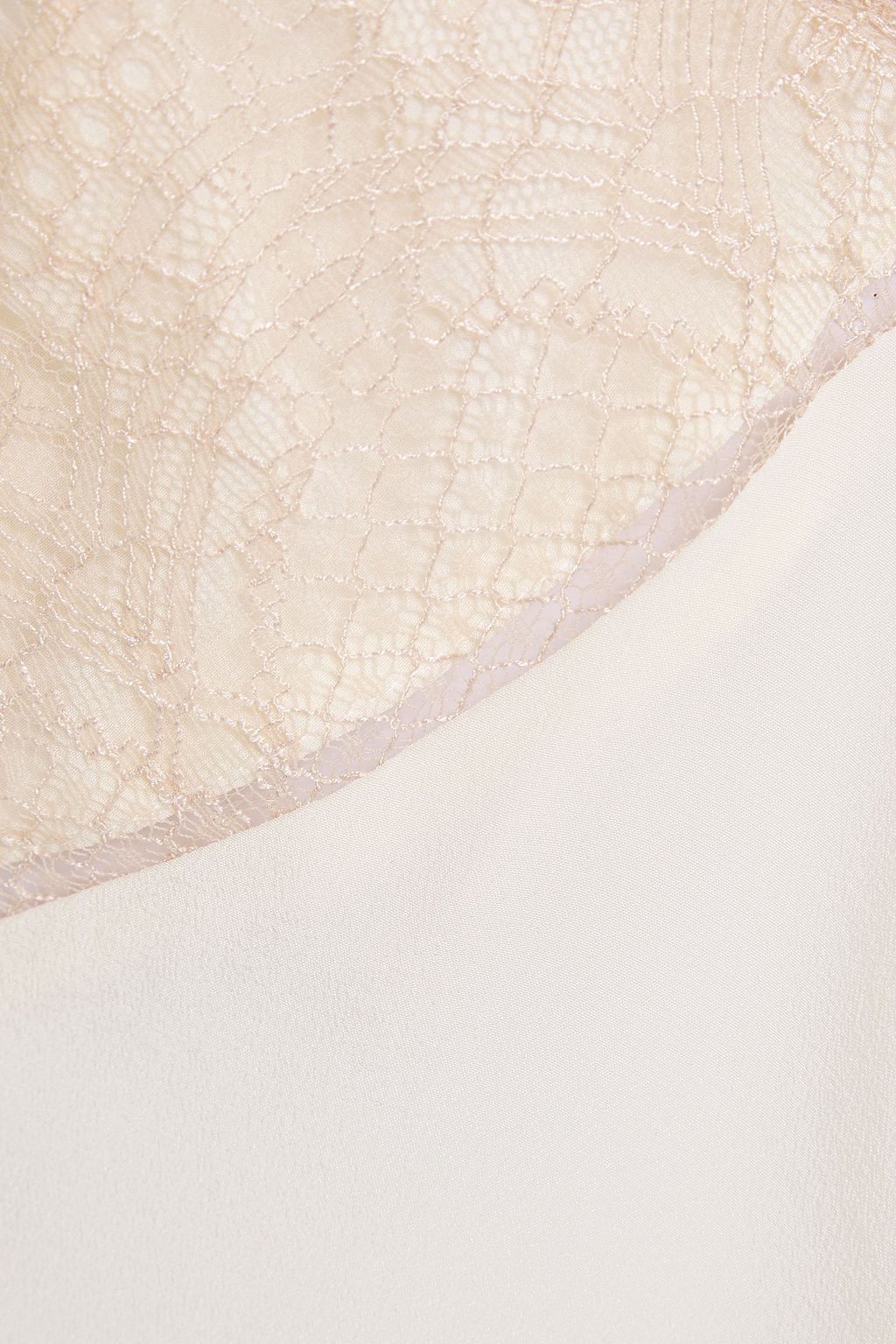 VICTORIA BECKHAM Lace-trimmed silk crepe de chine camisole