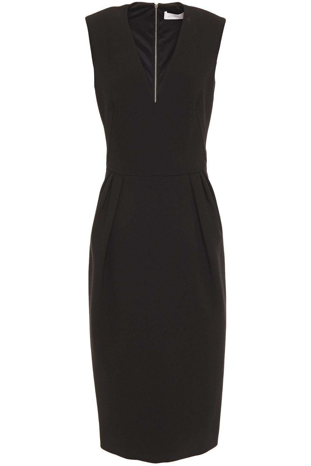 Black Pleated bonded crepe dress | Sale 