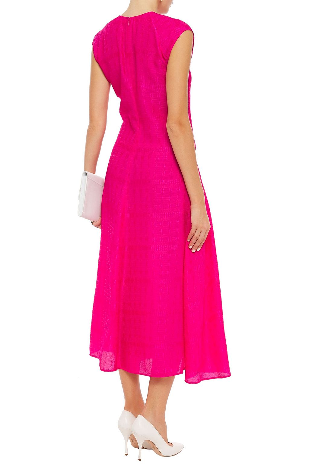 VICTORIA BECKHAM Textured cloqué midi dress