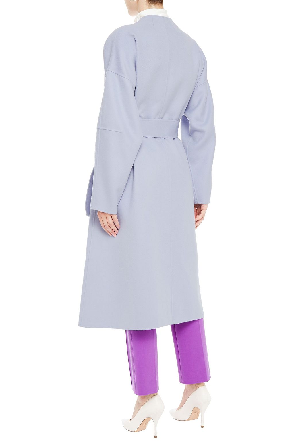 ZIMMERMANN Belted brushed wool and cashmere-blend felt coat