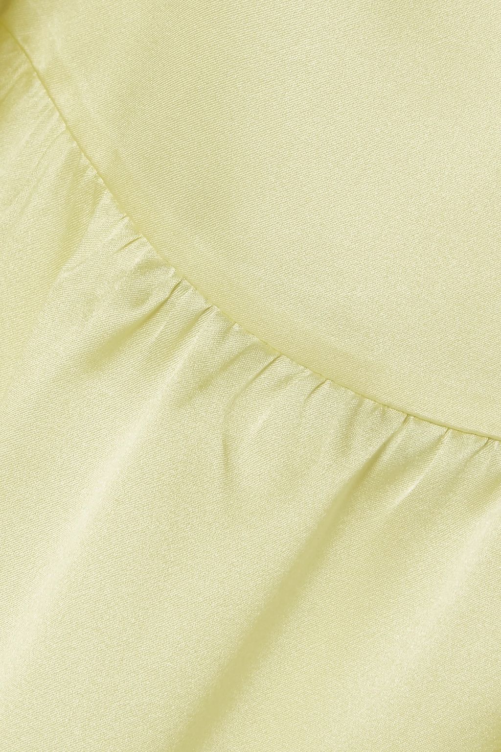 STELLA MCCARTNEY Lace-trimmed silk-satin midi dress