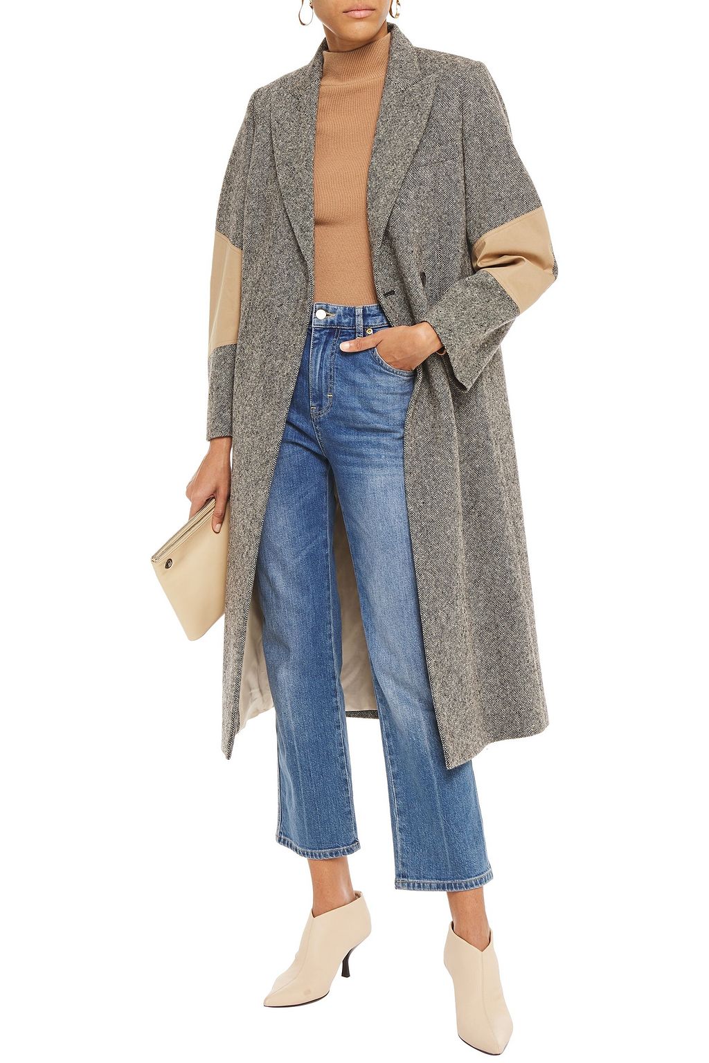 VICTORIA BECKHAM Donegal Mantel aus Woll-Tweed mit Applikationen