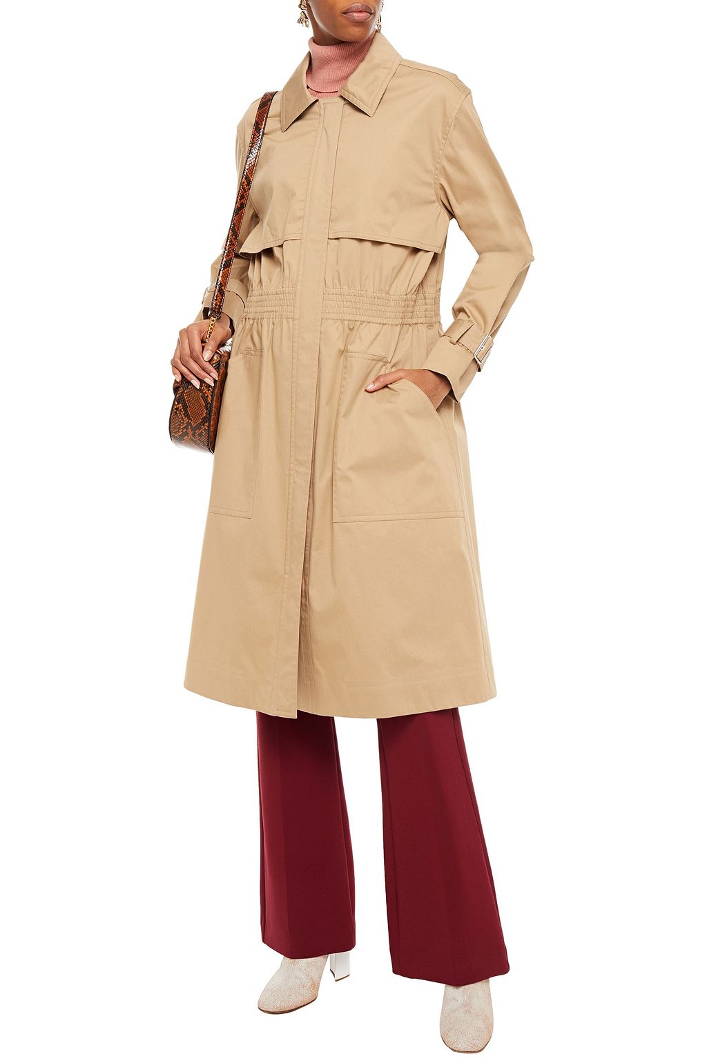 VICTORIA BECKHAM Layered cotton-blend gabardine trench coat