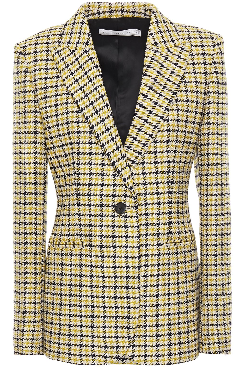 yellow houndstooth blazer