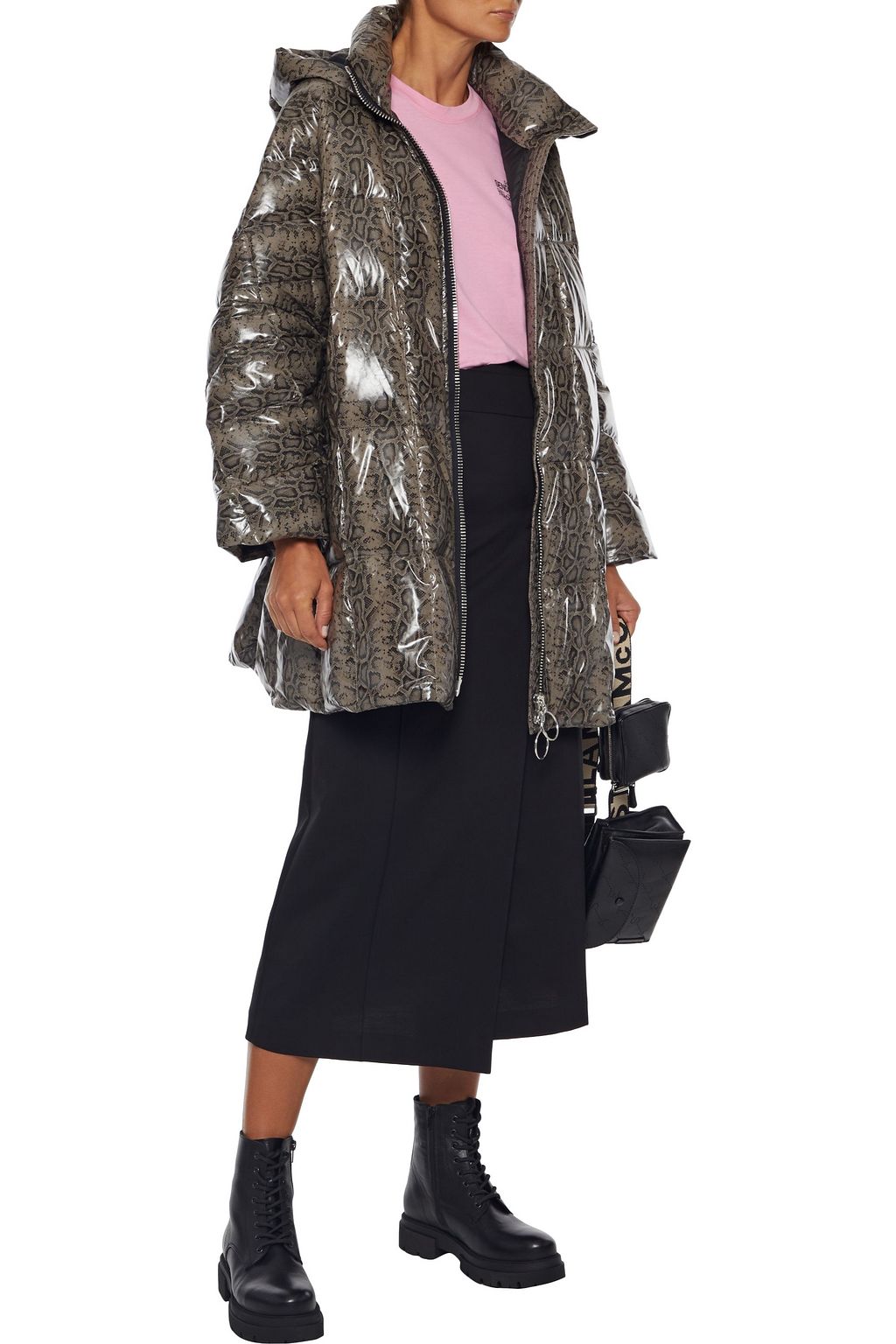 IENKI IENKI Pyramide quilted shell hooded down coat