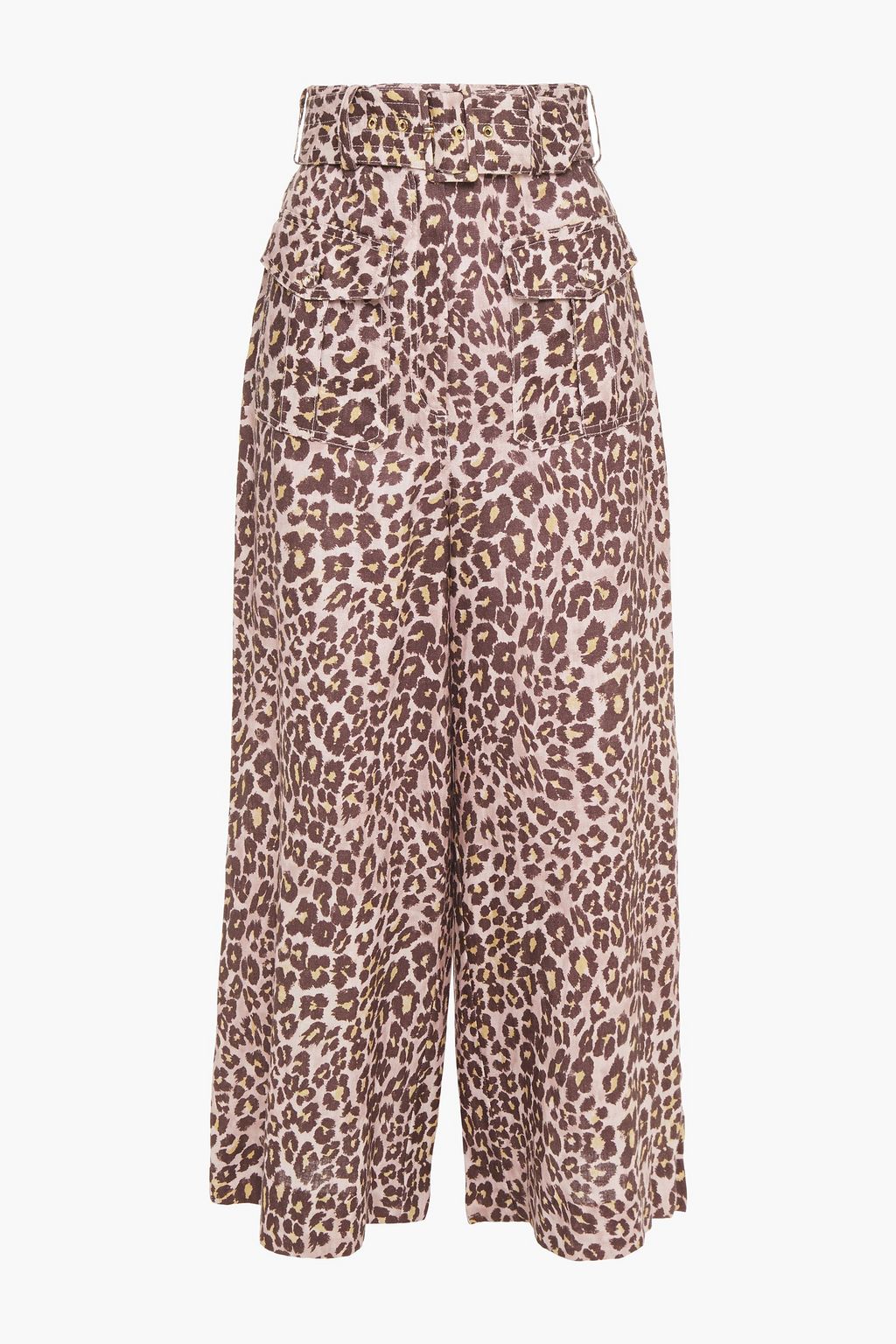 Leopard print a line pants Clearance