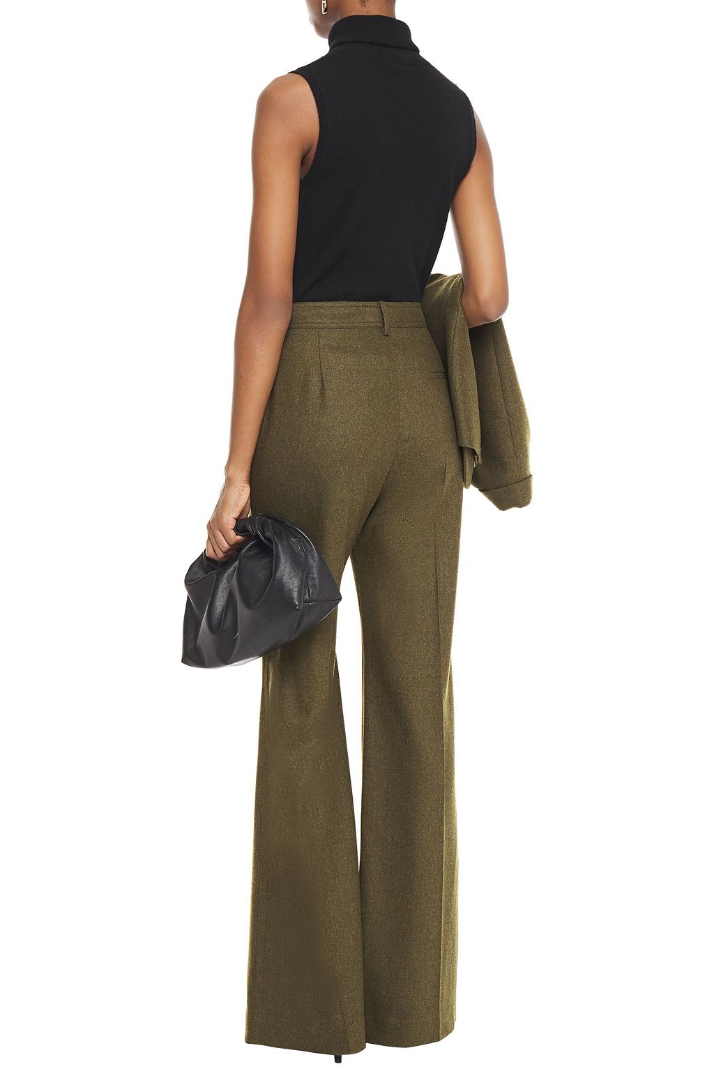 VICTORIA BECKHAM Wool-flannel flared pants