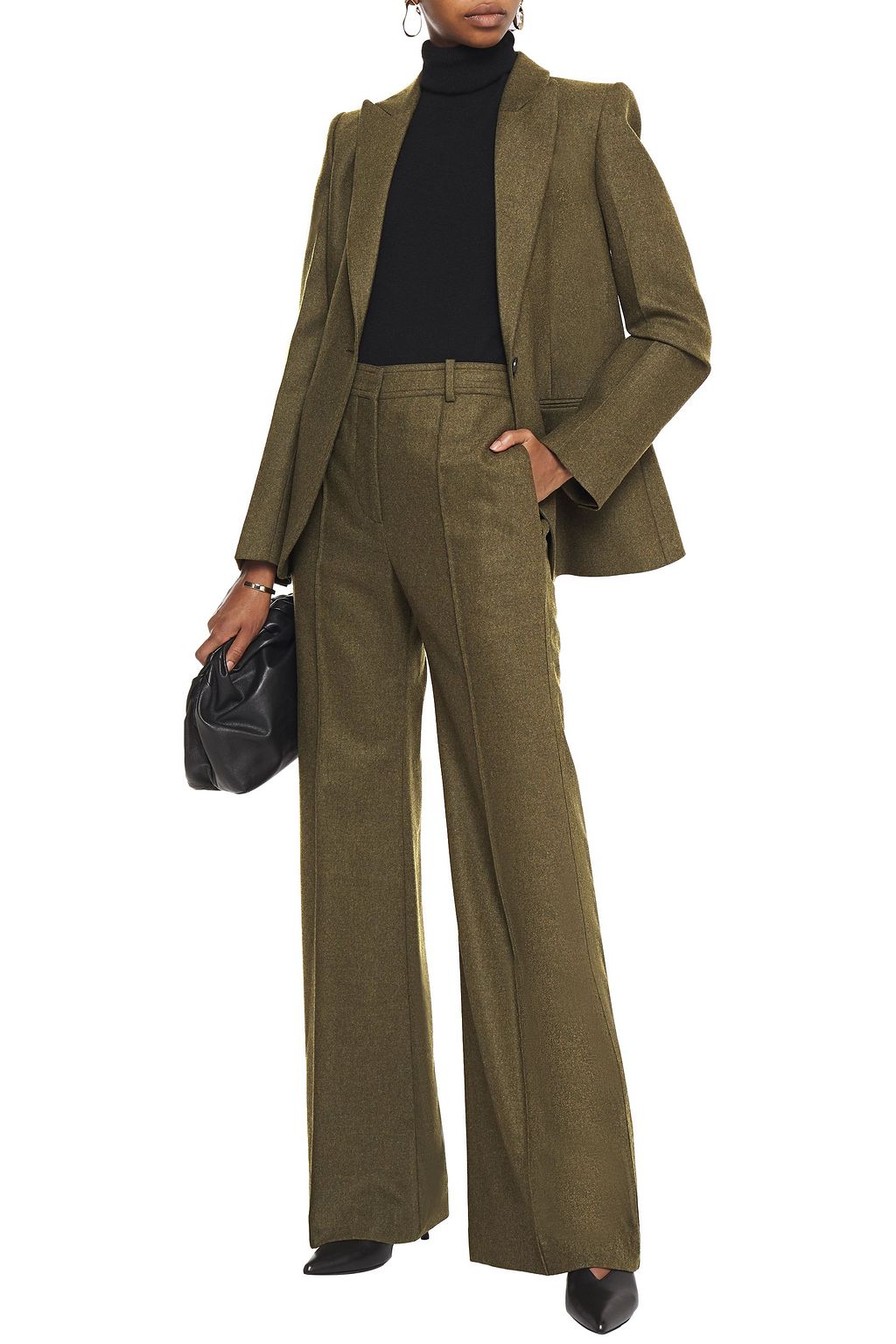 VICTORIA BECKHAM Wool-flannel flared pants