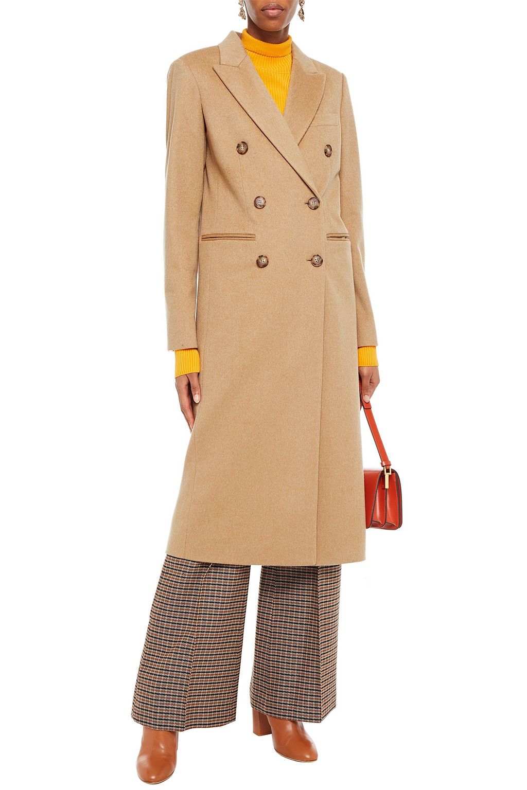 VICTORIA BECKHAM Double-breasted wool-felt coat