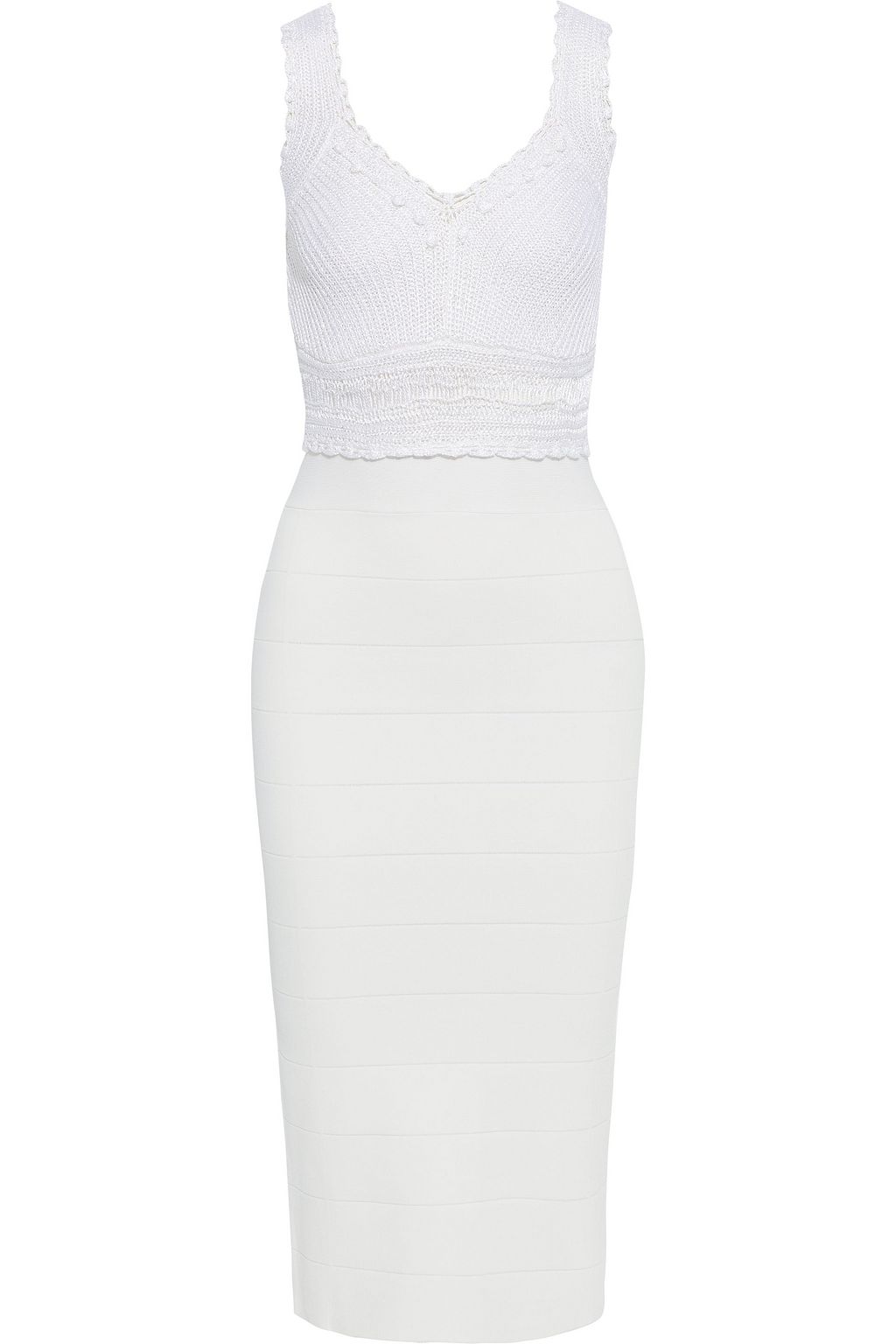 herve leger midi dress