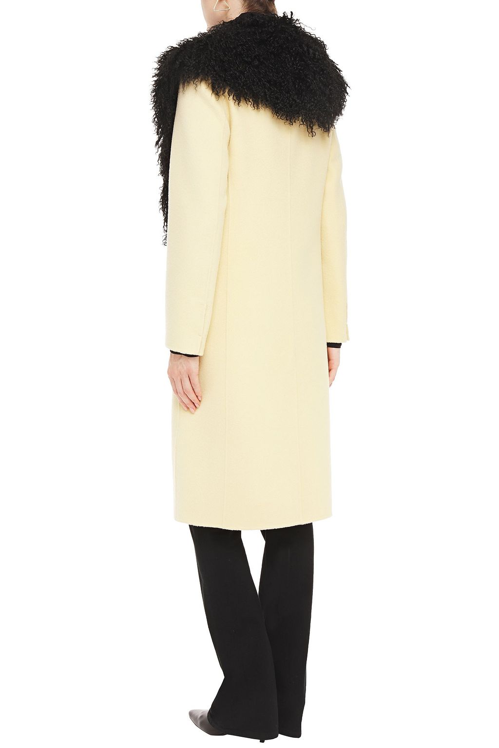 ZIMMERMANN طوق من صوف الحمل وجلده مزخرف بقماش غروسغراين