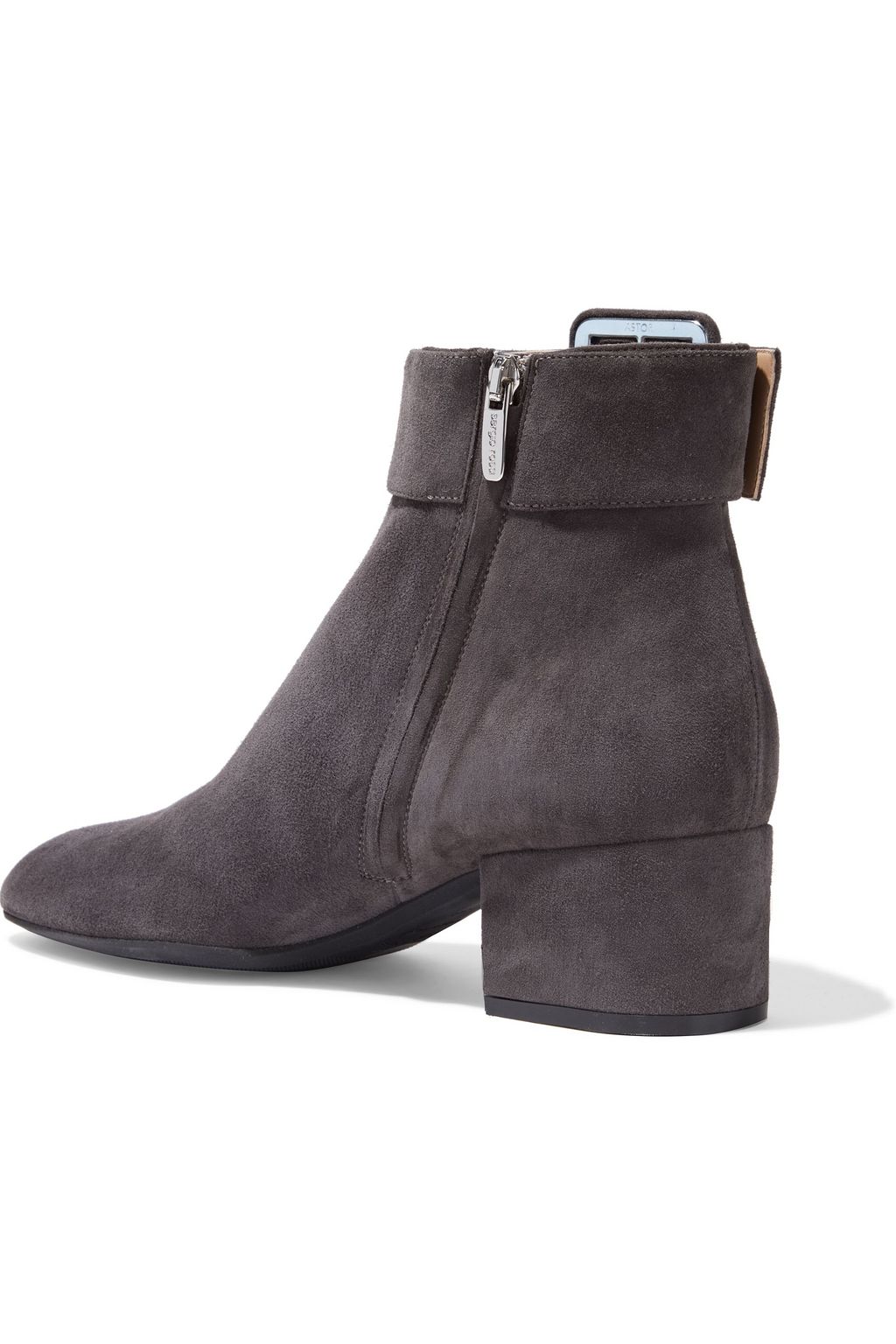 SERGIO ROSSI Mia 45 buckled suede ankle boots
