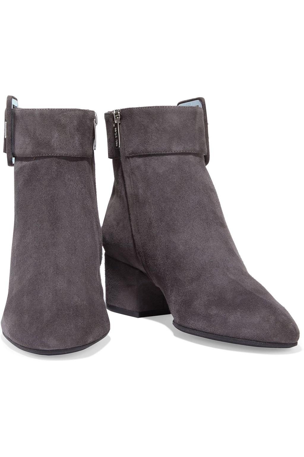 SERGIO ROSSI Mia 45 buckled suede ankle boots