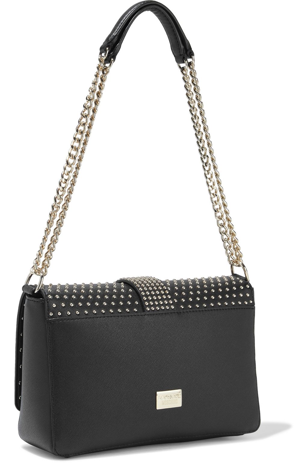 BOUTIQUE MOSCHINO Studded textured-leather shoulder bag