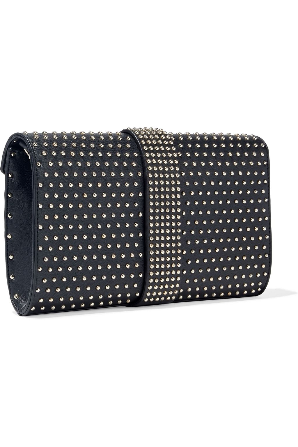 BOUTIQUE MOSCHINO Studded textured-leather envelope clutch