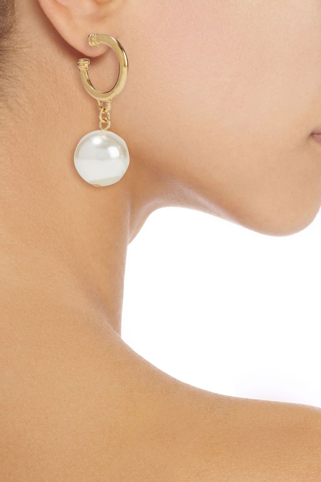 BEN-AMUN Gold-tone faux pearl earrings