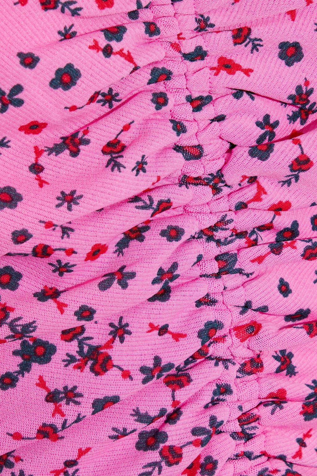 DIANE VON FURSTENBERG Silas ruched floral-print stretch-mesh midi dress