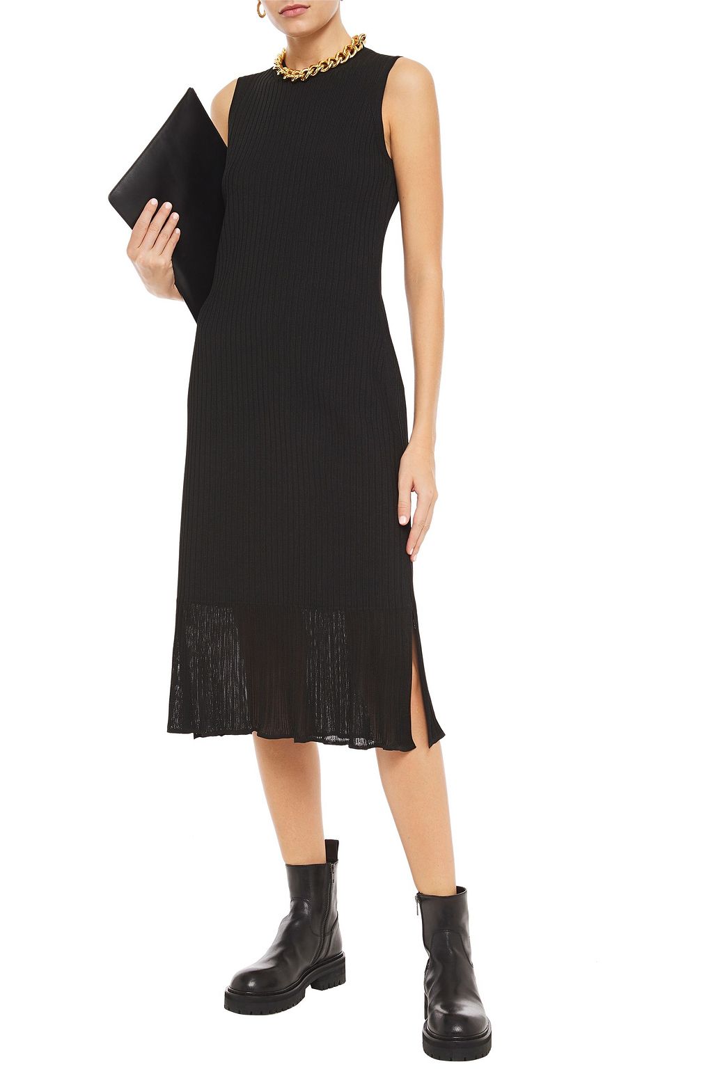 VICTORIA BECKHAM Ribbed-knit dress