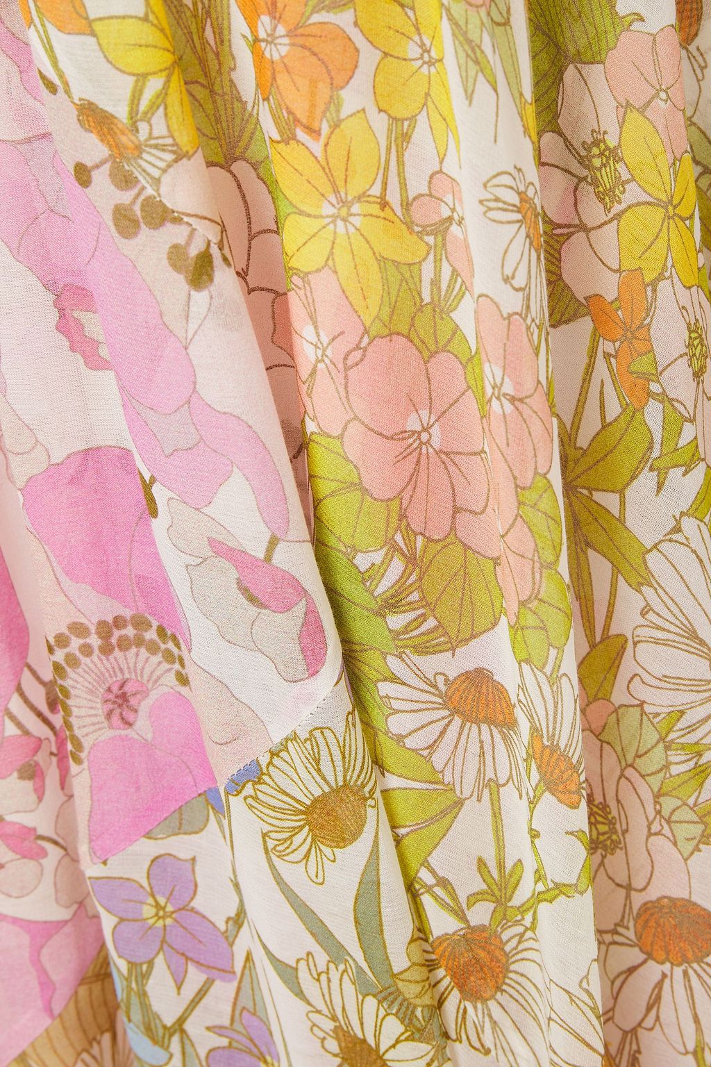 ZIMMERMANN Super Eight layered floral-print cotton and silk-blend voile maxi dress
